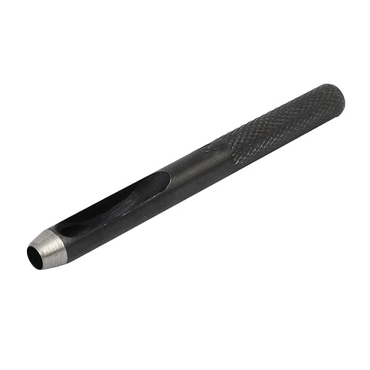 uxcell 5mm Dia Metal Knurled Shank Hollow Hole Punch for Leather Gasket Strap