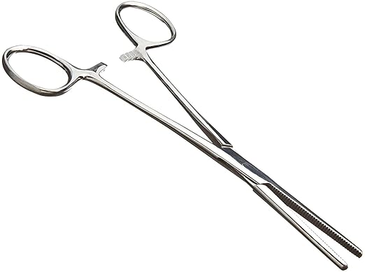 SURGICAL ONLINE 2-Piece Curved & Straight 5" Hemostat Set - Stainless Steel Locking Tweezer Clamps - Ideal Hemostats for Nurses, Fishing Forceps, Crafts and Hobby