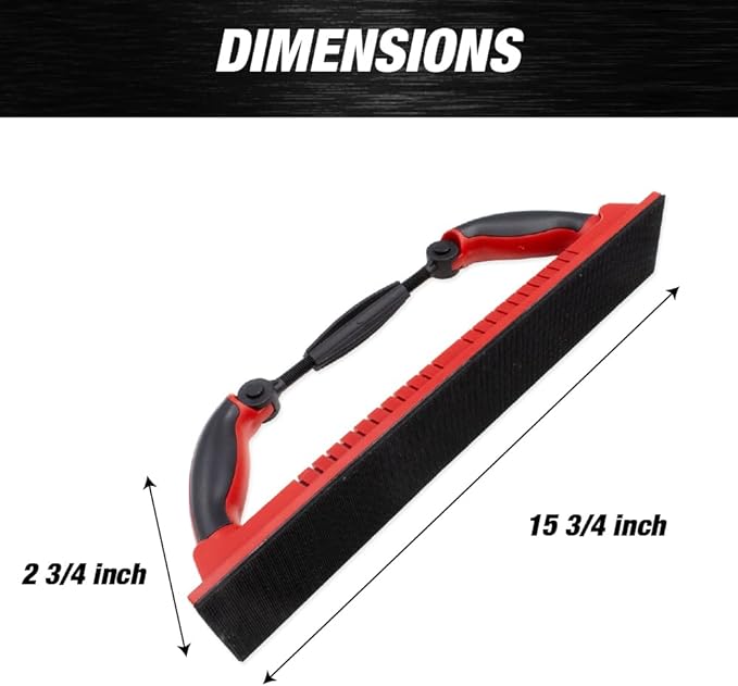 Adjustable Radius Flex Longboard Hand Sanding File Block with Hook & Loop Backing & PSA, Use Continuous Rolls, Sanding Blocks Auto Body, Sanding Blocks for Wood, Manual Sanding Tool