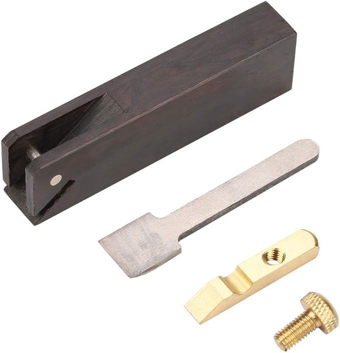 Block Plane, Mini Wood Planer Hand Tool, Ebony Woodworking Bottom Planer with High Speed Steel Blades, Compact Hand Planer for Wood Handmade Lovers, 3.0 x 0.8in, 1Pcs