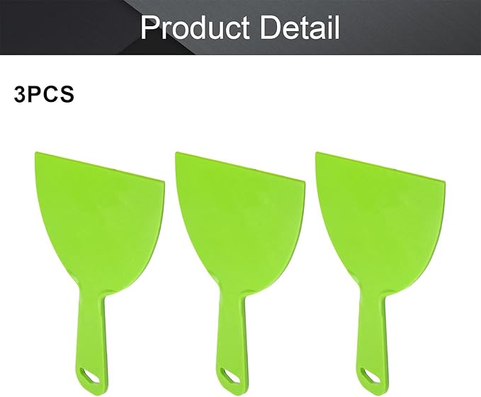 Utoolmart Putty Scraper 6" Plastic Flexible Putty Knives Spreader for Taping Drywall Wall Painting Green 3Pcs