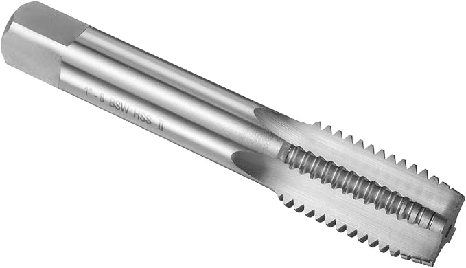 uxcell Hand Plug Tap 1"-8 BSW 2B Thread Plug Style Taps Straight Flute Screw Tapping Threading Tool High Speed Steel HSS6542
