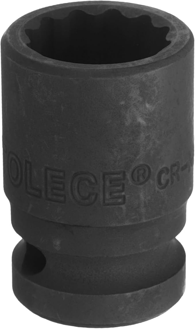 uxcell 1/2" Drive x 17mm Shallow Impact Socket 12-Point Metric CR-MO Steel Nut Impact Grade Socket for Auto Repair
