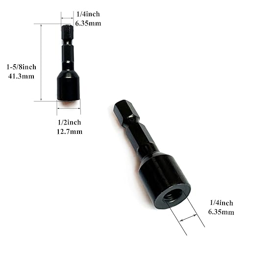 1/4"-20 Hanger Bolt Driver Double Headed Wood Screws Fully All Threaded Rod Threaded Insert Hexagon Head Drill Driver Bits