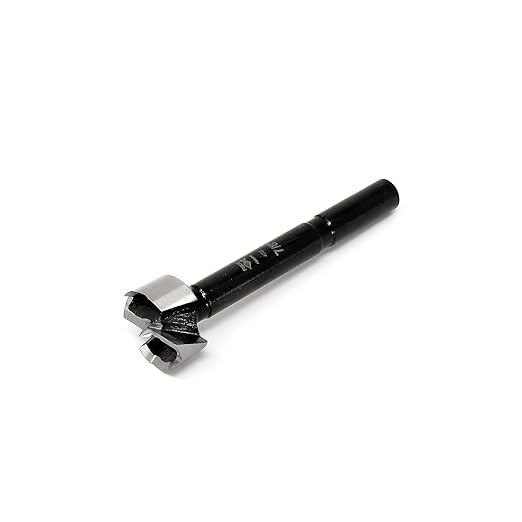 Fisch Black Shark Forged Steel Forstner Drill Bit for Woodworking, Precision Wave Design, Clean Cuts in Hardwoods, MDF, and Plywood, FSA-365785, Made in Austria (7/8 inch)