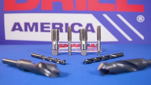 Drill America Plumber's Tool Kit, Drill, Tap and Die Kit, 10-Piece Tool Set with 3 NPT Tap and Drill Bits, 3 NPT Hex Dies (1/2?? 3/4", 1??, 4oz Tap Magic Cutting Fluid with Storage Bag, KMZPLUM12