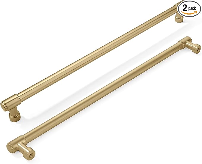 khtumeware 2 Pack 12 Inch(305mm) Champagne Bronze Cabinet Pulls Brushed Brass Kitchen Cabinet Handles Extra Long Gold Cabinet Pulls Kitchen Cabinet Hardware for Cupboard Drawer Pulls Dresser Handle