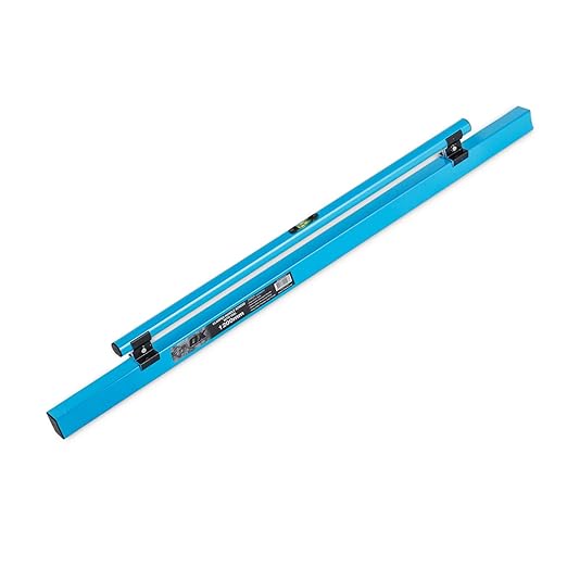 OX TOOLS Pro Series 48 Inch Concrete Screed with Leveling Vial | Heavy Duty Structural Alloy | Ergonomic Handle Grip | Lightweight & Reversible | Internal Strength Support Bars | 1200mm | P021312