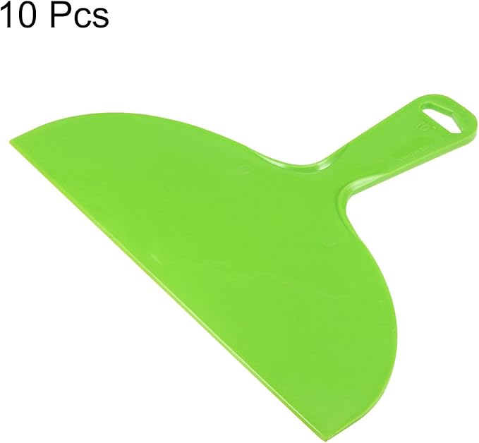 HARFINGTON 10pcs Putty Scraper 10" Width 4mm Thin Flexible Plastic Putty Knives for Taping Drywall Spreading Painting Wall Scratching