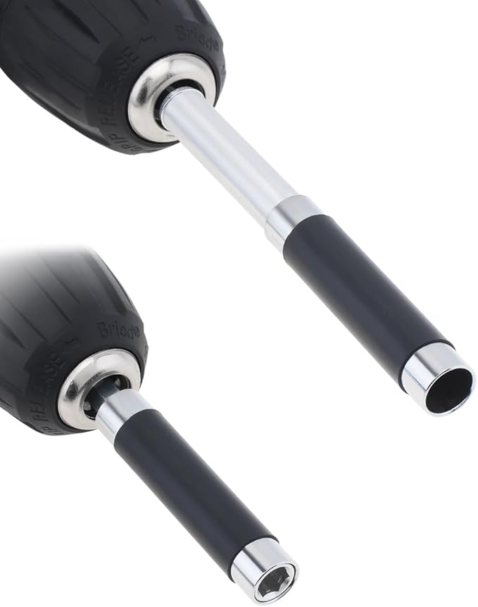 ChgImposs 3pcs/set Scalable Magnetic Screw Drive Guide Drill Bit Tip Holder, 3.15"/4.72"/5.51"(80/120/140mm) Screwdriver Bit Holder Extension Bar Adapter, Drill Bit Guide Rod Adapter