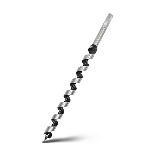 11/16 inch x 11.8 inch Auger Drill Bit for Wood, 18mmx300mm Hex Shank Ship Auger Bit for Soft Wood, Hard Wood, Plastic, Composite Materials and DIY Projects