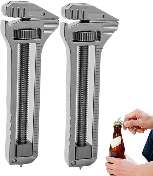 Compact Titanium Multitool, Mini Multitool Wrench, Adjustable Alloy Pocket Tool, Bottle Opener Keychain, Nail Puller, Multi-Functional Tool, For Outdoor Camping Hiking
