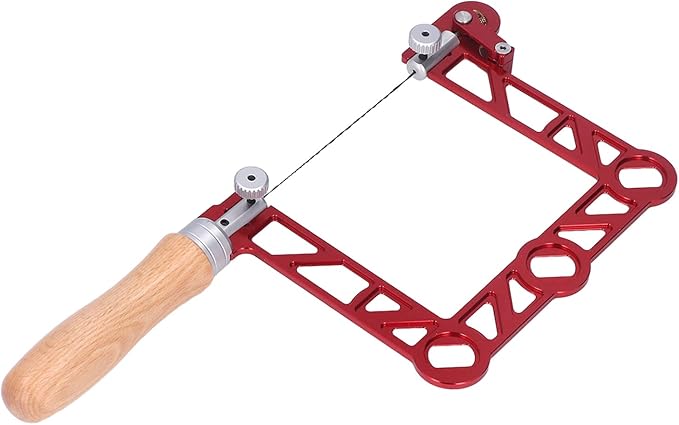 Hand Coping Saw, Mini Coping U Shape Handsaw with Wooden Handle, for Jewelry Making, Woodworking (4 Inch)