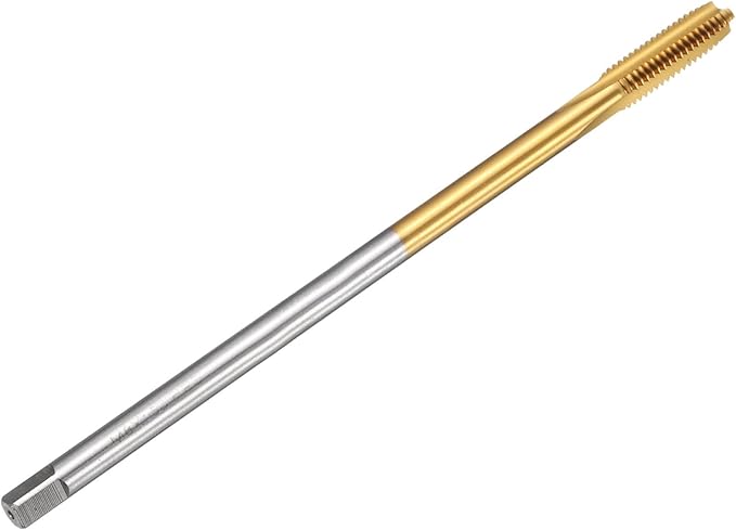 uxcell Metric Thread Tap M8 x 1.25 H2 150mm Straight Flute Screw Thread Milling Machine Taps Threading Tapping Repair Tool