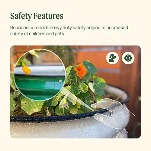 Vego garden 17" Tall U-Shape Raised Garden Bed Metal Raised Planter Bed for Vegetables Flowers Ground Planter Box-Jumbo Size