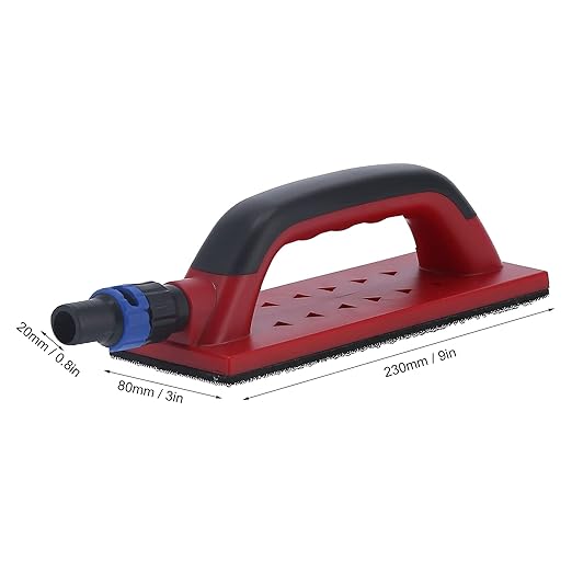 9in Dust F Ree Grinding Block Manual Dust Extraction Polishing Sander with Hook with Loop for Wood Polishing Cleaning Tool