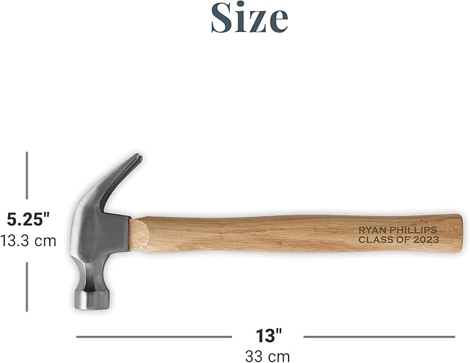 Let's Make Memories Personalized Hammer Keepsake - For Him - Wood Handle - Engraved Message - Stocking Stuffer - Nailed It! - Graduation - Achievement - For Dad