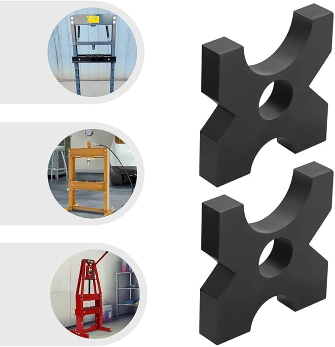1 Pair of Arbor Press Plate H Frame Hydraulic Shop Press Plates 32Ton Hydraulic Press Accessories with 4 Notch for Workshops, Factories, Production Rooms, Laboratories (5 * 5 * 1 in)