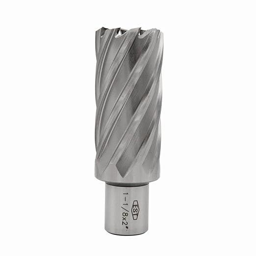 HSS M2AL Annular Cutter 2" DOC with 3/4" Weldon Shank for Magnetic Drill Press by EST (D1-1/8" X 2")