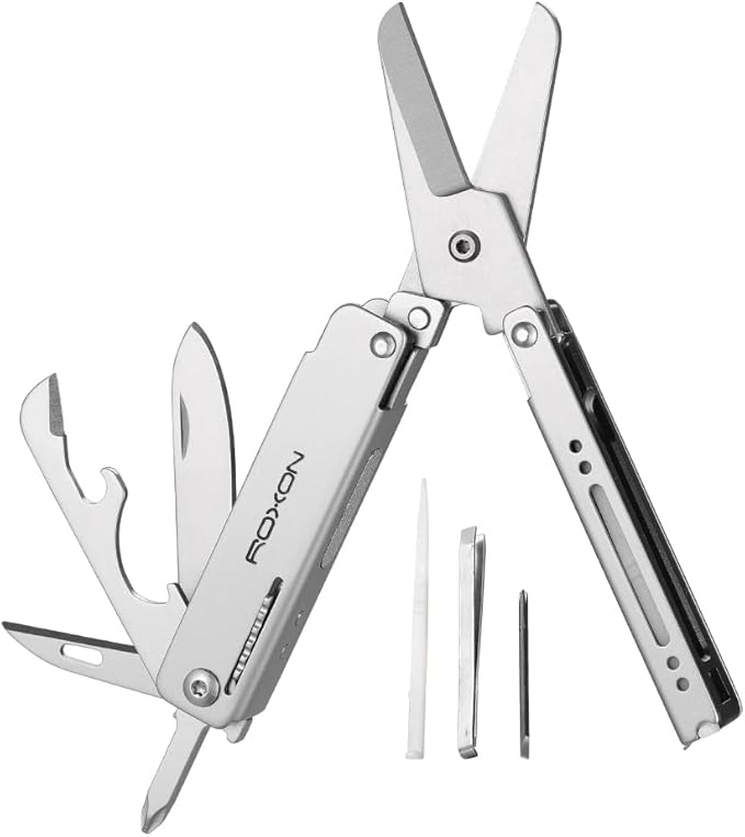 ROXON M3 13 in 1 Multi Tool EDC Knife And Scissors with Toothpick & Tweezers Practical Small and Exquisite Multitool