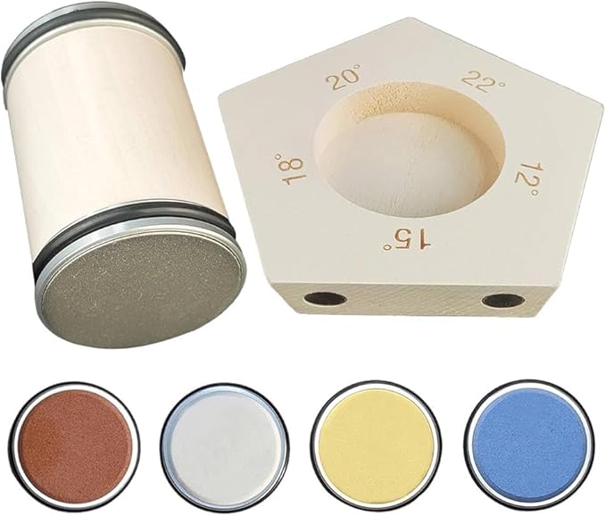 White Rolling Knife Sharpener, Professional Rolling Knife Sharpener Kit with 5 Magnetic Angle Offer 12/15/18/20/22째 for Kitchen Knives (SET-A)