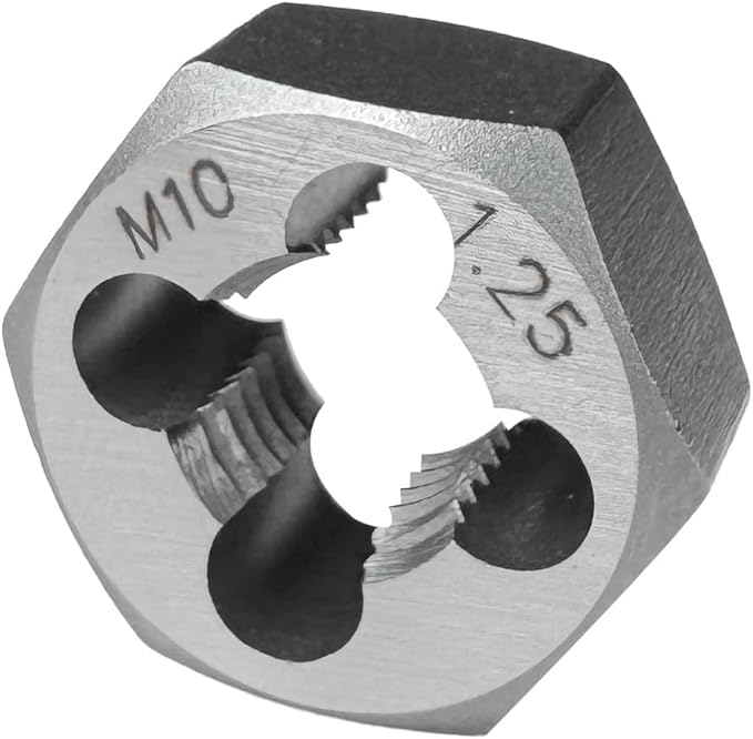 Yamesh M10 x 1.25 Hex Die Rethreading Die Thread Die Carton Steel For Right Hand