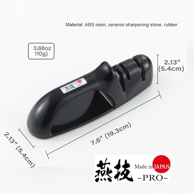 Kitchen Knife Sharpener [ Made in Japan ] 3-in-1 Design for Single Bevel, Double Bevel, and Scissors