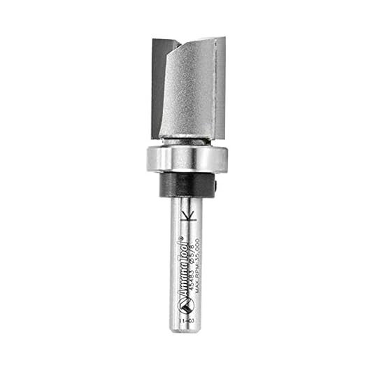 Amana Tool - 45483 Carbide Tipped Flush Trim Plunge Template 5/8 Dia x 3/4 x 1/4" Shan