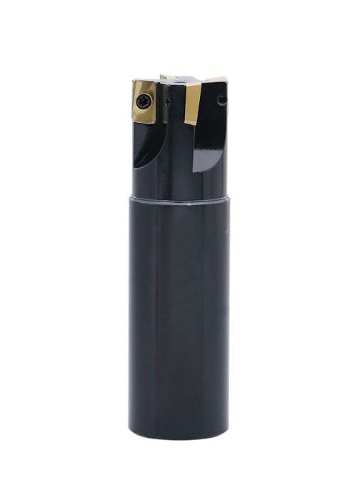 Accusize Industrial Tools 1" 90째 Square Shoulder Indexable End Mill w/ 10 add'l APKT11T308 Inserts, 1" Shank, 3-1/2" OAL, 0.433" ap, 4 Flutes, APKT11T308, Carbide Inserts, 0056-0920+0056-1130