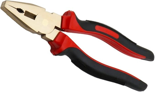 Non Sparking Combination Pliers Length 250mm (9-27/32 Inch) Aluminum Bronze Copper, Spark Free Safety, Non-Magnetic and Corrosion-Resistant