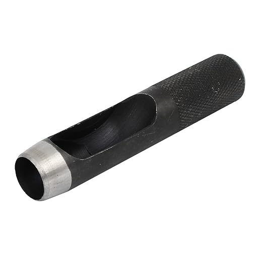 uxcell 14mm Dia Metal Knurled Shank Hollow Hole Punch for Leather Gasket Strap