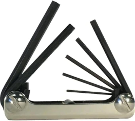 EKLIND 21172 Classic Steel Handle Fold-up Hex Key allen wrench - 7pc set Metric MM sizes 2-8