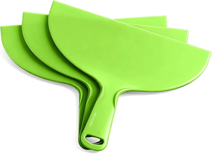 Plastic Putty Knife Scraper 10 Inch, Plastic Flexible Putty Knives, Flexible Disposable Spreader Knife for Drywall Taping and Wall Painting, Green 3PCS