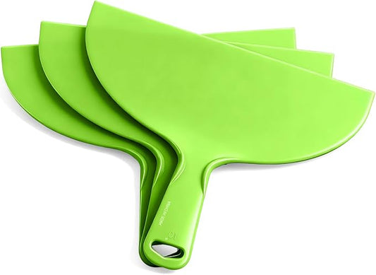 Plastic Putty Knife Scraper 10 Inch, Plastic Flexible Putty Knives, Flexible Disposable Spreader Knife for Drywall Taping and Wall Painting, Green 3PCS