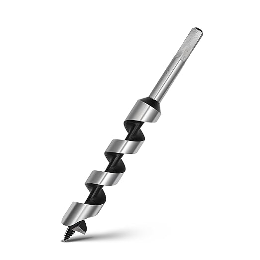0.94 x 11.8 inch Auger Drill Bit for Wood,Hex Shank Ship Auger Bit for Soft Wood, Hard Wood, Plastic, Composite Materials and DIY Projects