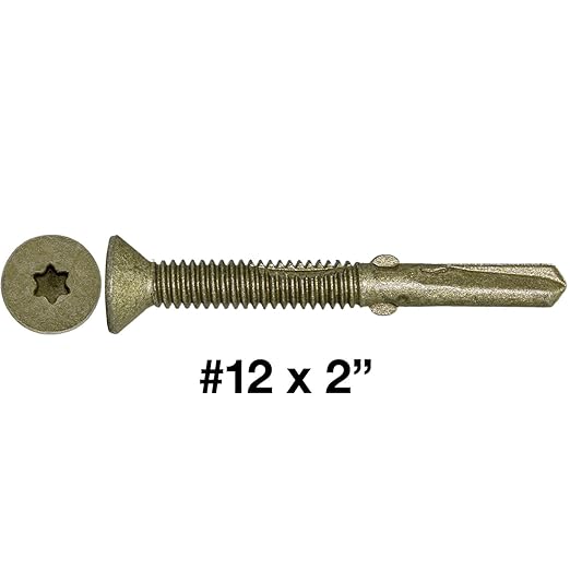 12x2 Reamer Tek Torx/Star Head Self-Drilling Wood to Metal Screws - for Flatbeds, Trailers - T-30 Torx Screw Head - CASE Qty 42 Boxes 2,856 Screws