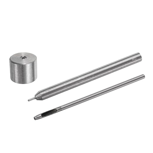 uxcell Eyelet Hole Punch Die Tool, 2mm Grommet Setter Hollow Punch for Leather Craft Clothing Handbag Fabric Curtain Setter