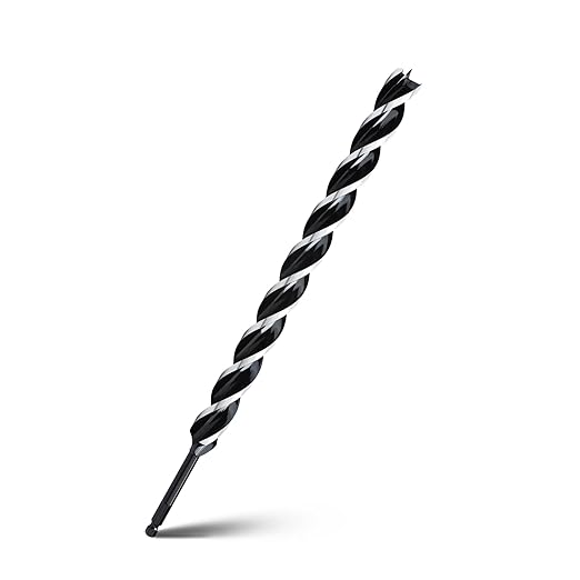 1'' x 17'' Auger Drill Bit for Wood, Hex Shank Tri Flute Ship Auger Long Drill Bit for Soft and Hard Wood,Tree Stump,Plastic,Drywall and Composite Materials