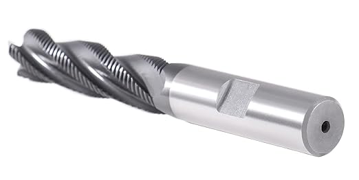 Accusize Industrial Tools 1/2'' Dia, M42 8% Cobalt Tialn Roughing End Mill, 1/2'' Shk Dia, 2'' Flt Length, 4'' Oal, 4 Flute, Coarse Tooth, 1102-0120