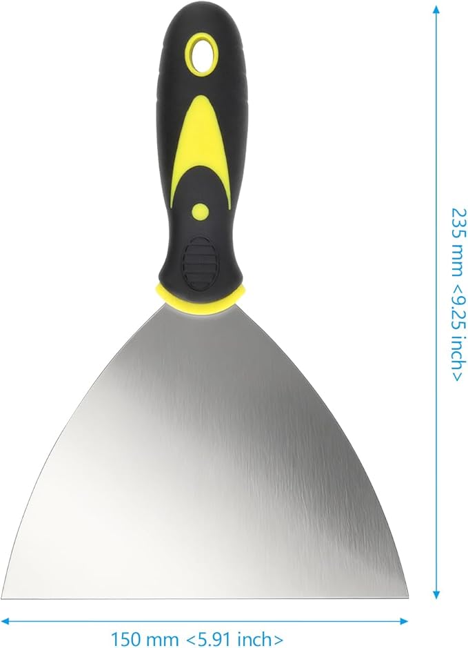 15PCS 6 Inch Putty Knife, Stainless Steel Spackle Knives, Metal Knife Scrapers for Drywall Finishing, Plaster Scraping, Decals, and Wallpaper