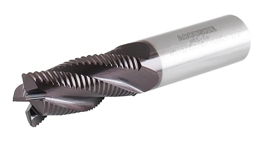 Accusize Industrial Tools Standard Tooth M42 8% Cobalt Tialn Roughing End Mill, 3/4'' by 3/4'' by 1-5/8'' Flt Length, 1102-0034