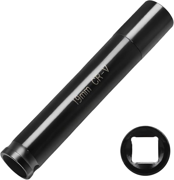 19mm Extra Deep Socket, 3/4" Socket 1/2" Drive Truck Cage Bolt, Heat-Treated CR-V Steel 6 Inch Length (19MM-2PCS)