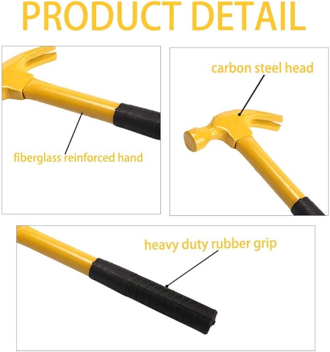 Utoolmart 8.8 Ounce Curved Rip Claw with Tubular Steel Handle