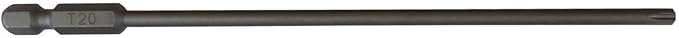 T20 x 6" Color-Coded Torx/Star Driver Bit with Quick-Change Shank - Long Reach for T-20 Screws and Fasteners (Single)