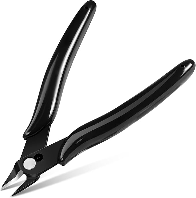Ainiv Wire Cutters, 1PCS Spring-loaded Side Cutters Flush Cutters, Diagonal Cutters Precision Side Cutters, Diagonal Cutting Pliers in CRV Steel, Heavy Duty Cutting Pliers for Electrical, Homes