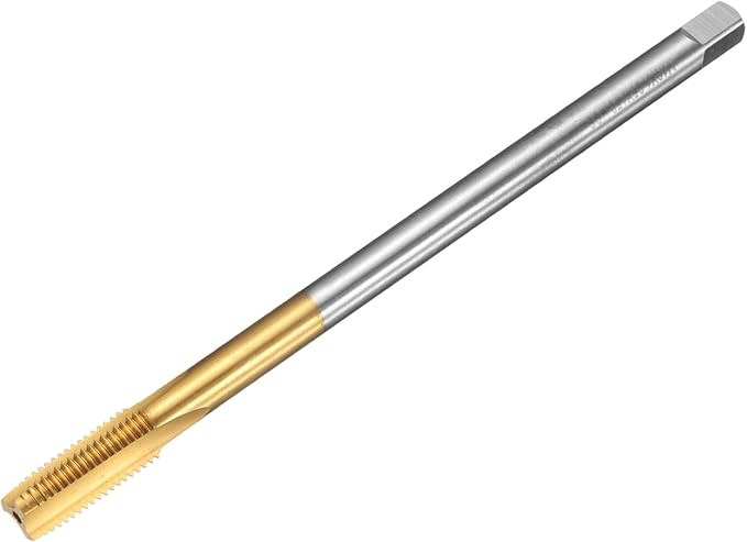 uxcell Metric Thread Tap M10 x 1.25 H2 150mm Straight Flute Screw Thread Milling Machine Taps Threading Tapping Repair Tool
