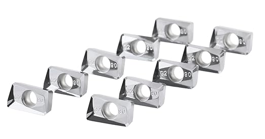 Accusize Industrial Tools Apkt160408-Lh Carbide Inserts for Machining Aluminum, 10 Pcs, 0058-1604x10