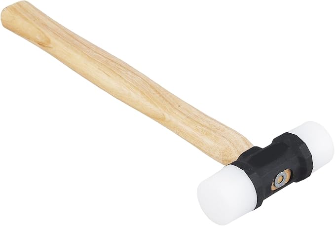2 PCS 12 oz Soft Face Nylon Hammers, Dual Head Mallet Hammer with Non-Slip Grip for Mechanics, Woodworking, Auto, Home DIY