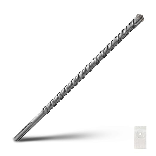 1-1/8 in x 18 inch SDS Max Rotary Hammer Drill Bit, 28x460mm Masonry Drill Bit for Masonry, Brick, Stone, Concrete (Length :460mm / 18 inch, 28mm (1-1/8 in) Diameter)