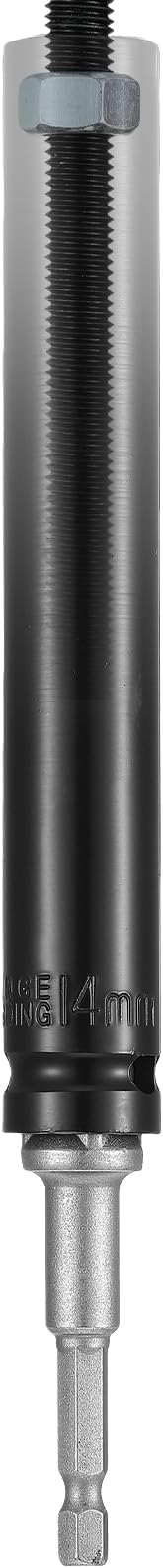 Blulu 9/16"(14mm) Power Nut Driver, Nut Runner Hollow Socket with 1/4" Hex Shank, Fit Long Bolts and Ductwork for Overhead Fastening Applications Operations(1 Pack,6 Inch)